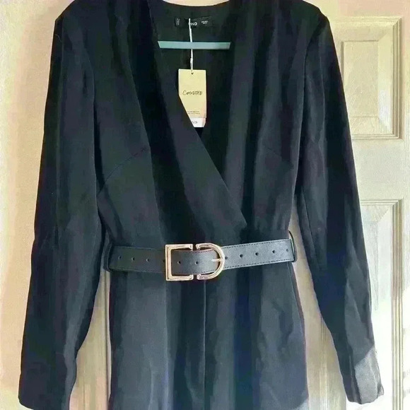 NWT Mango Black Belted jumpsuit - Picture 4 of 11
